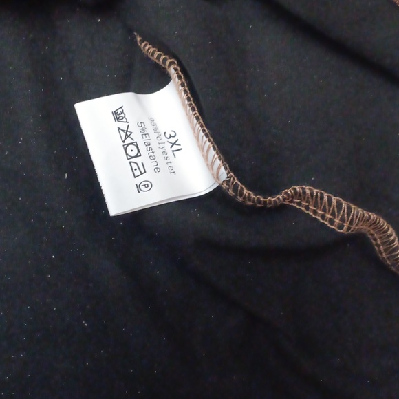 SHEIN Metallic Bronze Faux Leather Blouse 3x - Picture 2 of 3